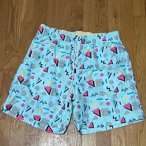 Broken Threads retro 80’s style swim shorts/ trunks
